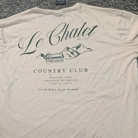 Mens XL White Country Club T-Shirt. NWT - Picture 3 of 3